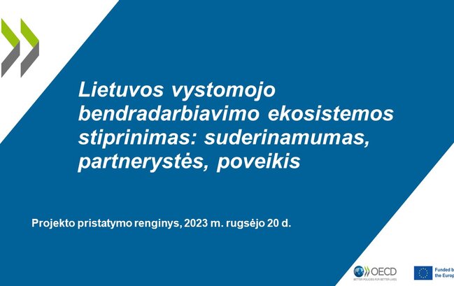 Kartu su tarptautiniais ekspertais Lietuva tobulins nacionalinę vystomojo bendradarbiavimo sistemą
