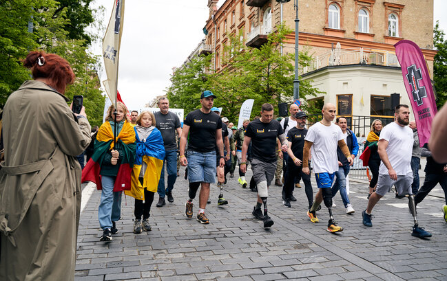 S. Mitkus: sužeistų Ukrainos karių dalyvavimas simboliniame bėgime primena, kokia svarbi visų...
