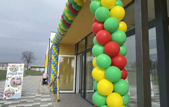 The opening of a school in Borodianka