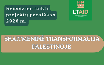 Kviečiame teikti projektų paraiškas koncepcijos „Skaitmeninė transformacija Palestinoje“...