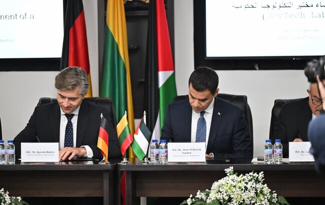 Lietuva prisidės kuriant GovTech laboratoriją Palestinoje